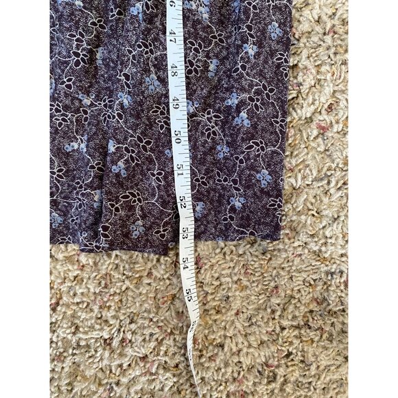 Vintage April Cornell Womens Black Dress L rayon Floral‎ Sleeveless long dress - Picture 6 of 6